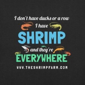 shrimp everywhere t shirt (black heather)